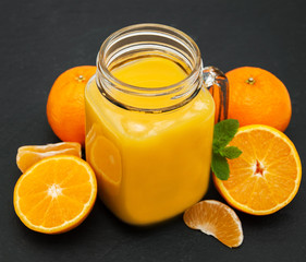 Plakat Jar with orange juice