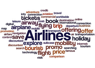 Airlines, word cloud concept 5