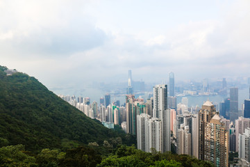 Fototapeta premium The Peak Hong Kong Top view