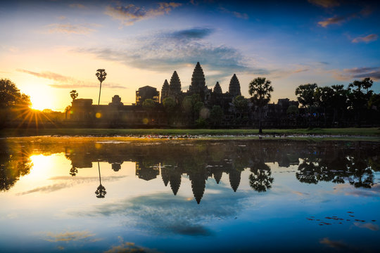 Angkor Wat Sunrise, Siem Reap Cambodia