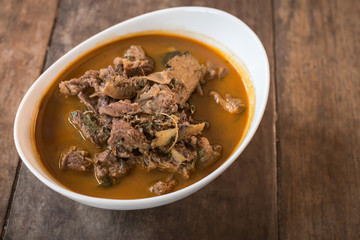 Meat spicy curry soup