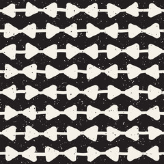 Seamless pattern with hand drawn lines. Abstract background with freehand brush strokes. Black and white texture. Ornament for wrapping paper.