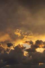 Fototapeta na wymiar Dramatic cloudy sky at sunset