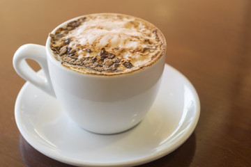 A cupof cappuccino coffee