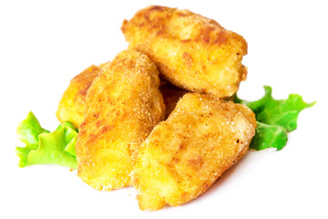 Stuffed croquettes isolated on white