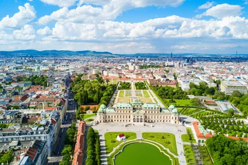 Plexiglas foto achterwand Paleis Belvedere in Wenen © saiko3p