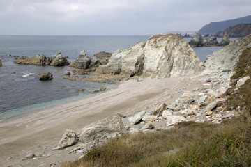 Fototapeta na wymiar Carro Beach in Galicia