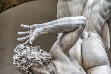 Detail of a desperate old man