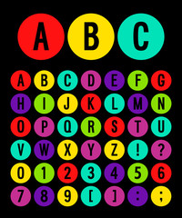 Round icons alphabet. - 170116499
