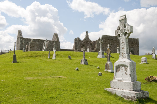 Cemetery in Clonmacnoise, Ireland
