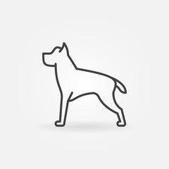 Dog line vector minimal icon