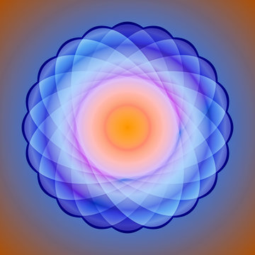 abstrakt sonne oval farbgradient