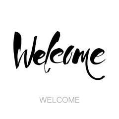 Fototapeta premium welcome lettering template