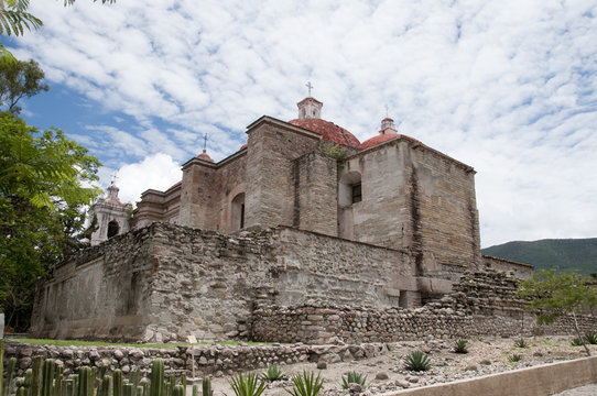 Ancient church of Mitla Oaxaca Mexico