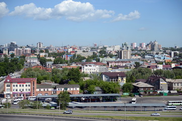 View of the city of Barnaul from the mountainous part.