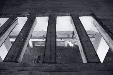 Obraz premium Abandoned old mill interior