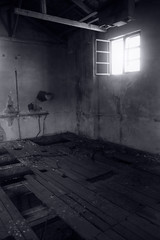 Abandoned old mill interior