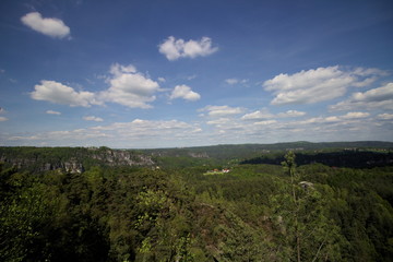 Obraz premium Blick auf die Bastei