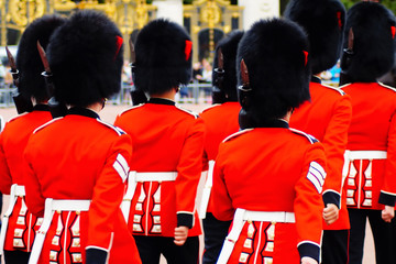 Marschierende Grenadiere in London