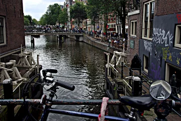 Fototapete Kanal Die Grachten von Amsterdam (Holland)