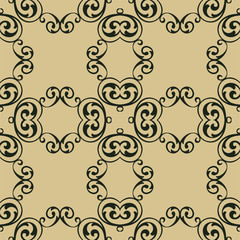 Colored ornamental vintage retro seamless pattern for design