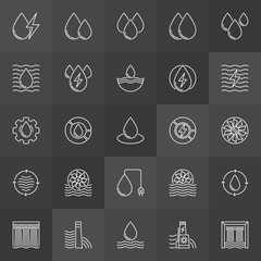 Water power icons