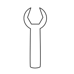 Spanner icon tool instrument and repair theme Isolated design Vector illustration