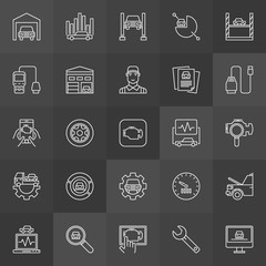 Vehicle diagnostics icons