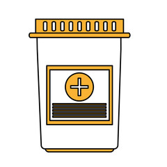 Medicine jar icon medical health care and hospital theme Isolated design Vector illustration
