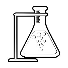 Flask icon Science laboratory and chemistry theme Isolated design Vector illustration