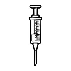Injection icon medical health care and hospital theme Isolated design Vector illustration