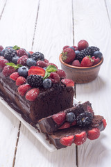 Homemade chocolate cake