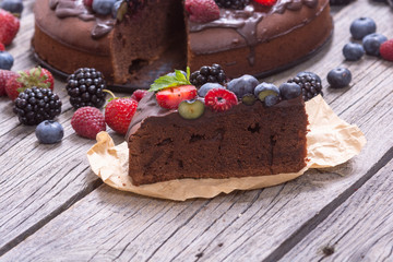 Homemade chocolate cake