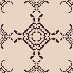 Fototapeta premium Colored ornamental vintage retro seamless pattern for design