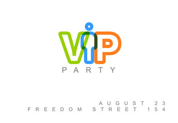 Vector VIP club party invitation template