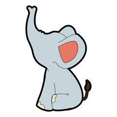 cartoon elephant animal icon over white background colorful design  vector illustration