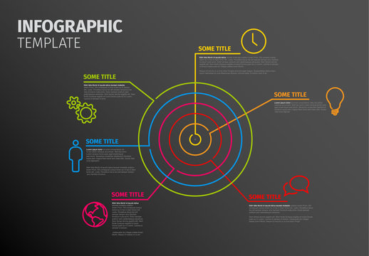 Vector Infographic template with circle target