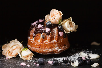 cake with flowers