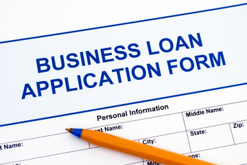 Fototapeta premium Business Loan Application Form with pen