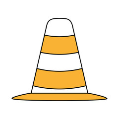 Cone icon Industrial security safety and protection theme Isolated design Vector illustration