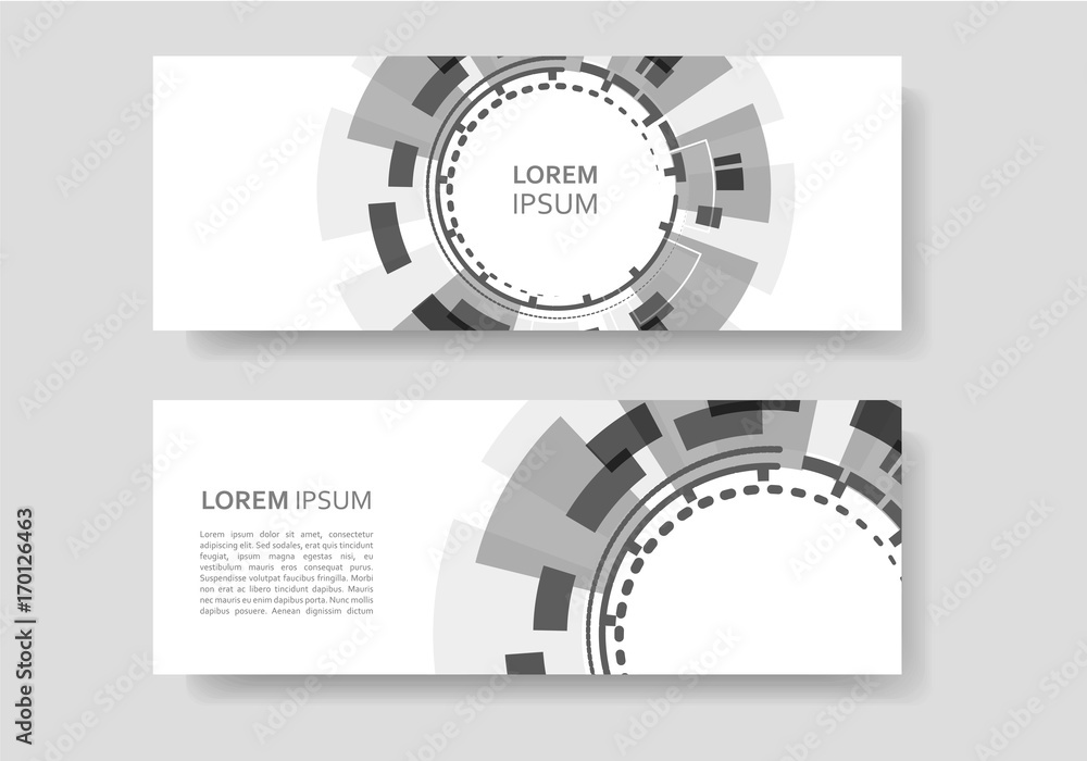 Poster brochure with abstract round background. technology and industry design