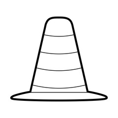 Cone icon Industrial security safety and protection theme Isolated design Vector illustration