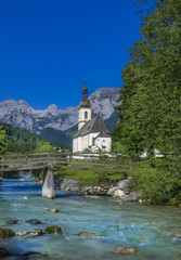 Fototapeta na wymiar Parish Church in Ramsau, Bavaria