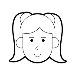 Obraz na płótnie Canvas Woman cartoon icon Girl female avatar person people and human theme Isolated design Vector illustration