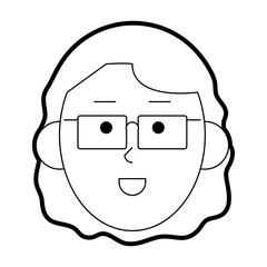 Woman cartoon icon Girl female avatar person people and human theme Isolated design Vector illustration