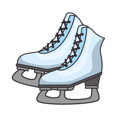 ice skates isolated icon vector illustration design