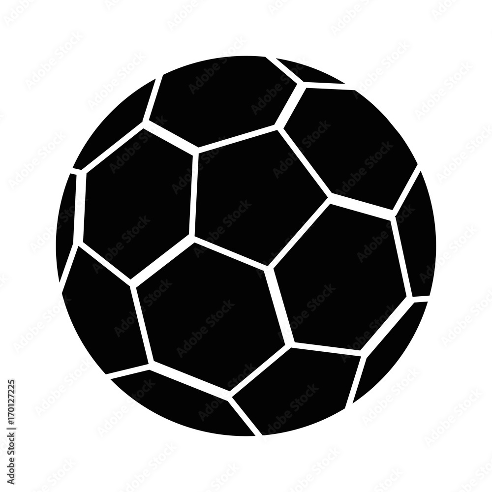 Wall mural football soccer balloon emblem vector illustration design