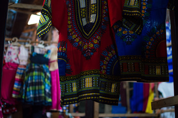Fototapeta premium Colorful Clothes at Kimironko Market in Kigali, Rwanda
