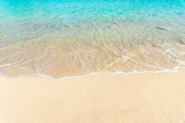 Fototapeta na wymiar Beach background beautiful sand and sea water