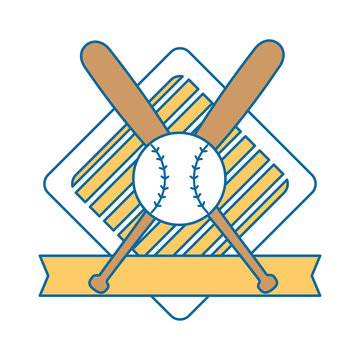 baseball sport emblem icon vector illustration graphic design